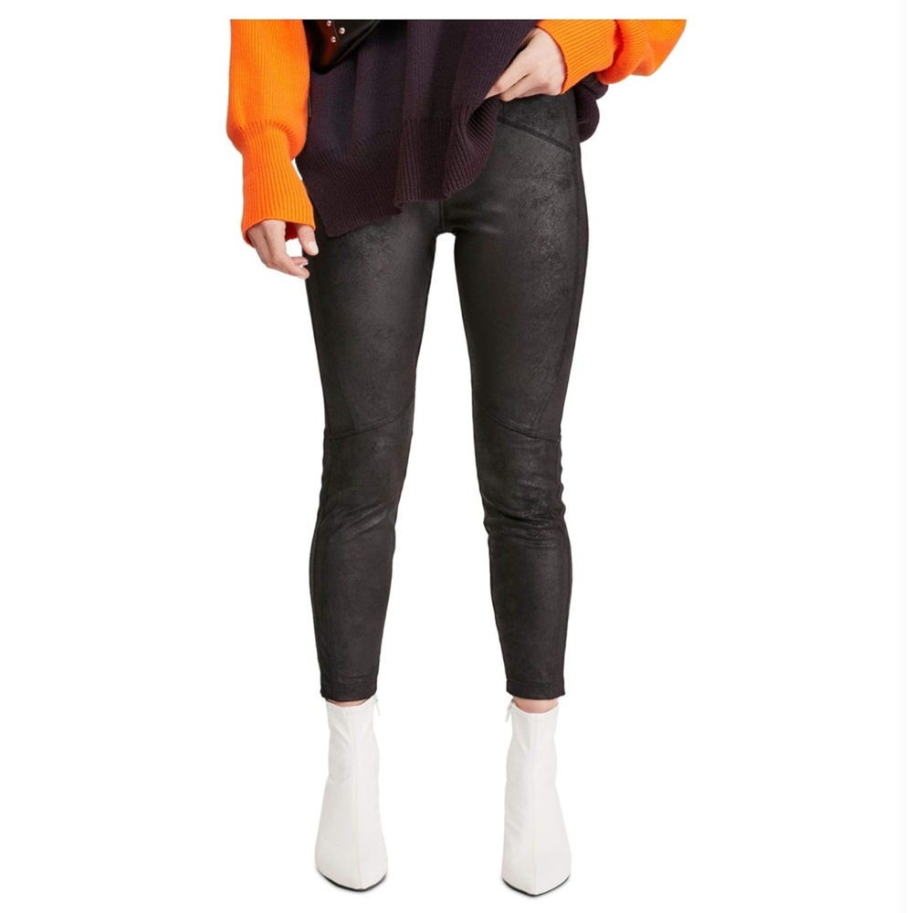 Free People Black Textured Leggings